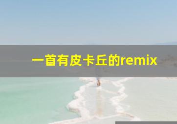 一首有皮卡丘的remix