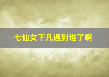 七仙女下凡遇到谁了啊