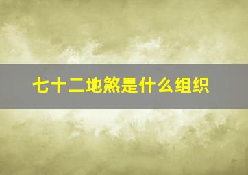 七十二地煞是什么组织