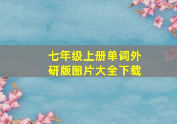 七年级上册单词外研版图片大全下载