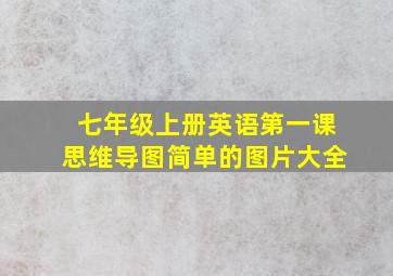 七年级上册英语第一课思维导图简单的图片大全