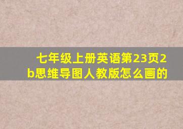 七年级上册英语第23页2b思维导图人教版怎么画的