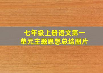 七年级上册语文第一单元主题思想总结图片