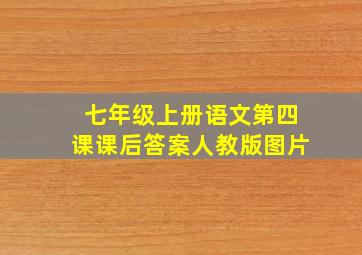 七年级上册语文第四课课后答案人教版图片