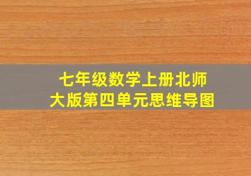 七年级数学上册北师大版第四单元思维导图