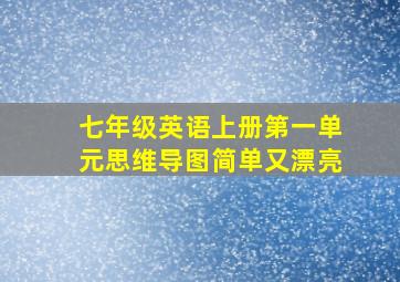 七年级英语上册第一单元思维导图简单又漂亮