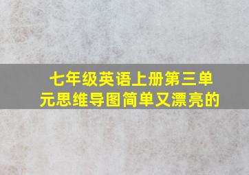 七年级英语上册第三单元思维导图简单又漂亮的