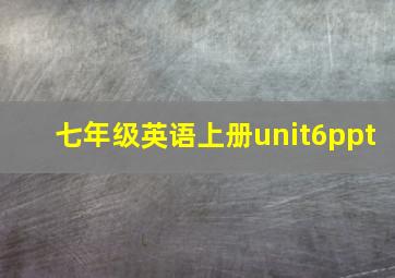 七年级英语上册unit6ppt