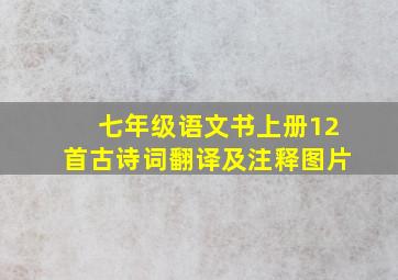 七年级语文书上册12首古诗词翻译及注释图片