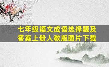 七年级语文成语选择题及答案上册人教版图片下载