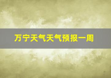 万宁天气天气预报一周