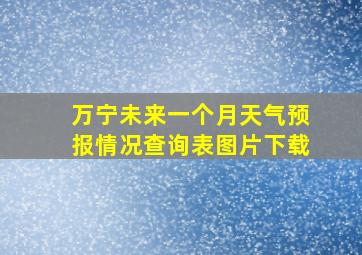 万宁未来一个月天气预报情况查询表图片下载