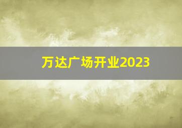 万达广场开业2023