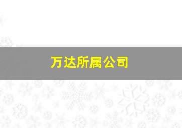 万达所属公司