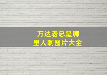 万达老总是哪里人啊图片大全