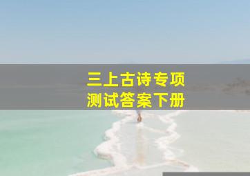 三上古诗专项测试答案下册