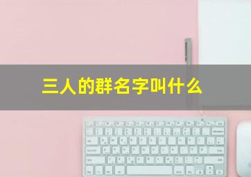 三人的群名字叫什么