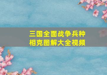 三国全面战争兵种相克图解大全视频