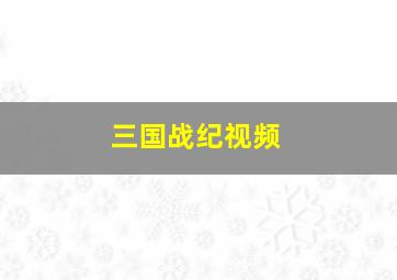 三国战纪视频