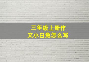 三年级上册作文小白兔怎么写