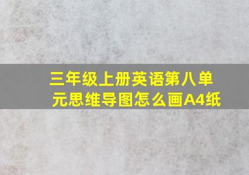 三年级上册英语第八单元思维导图怎么画A4纸