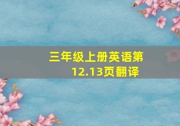 三年级上册英语第12.13页翻译