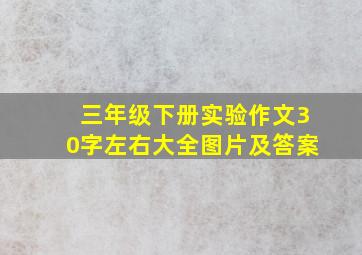 三年级下册实验作文30字左右大全图片及答案