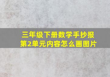 三年级下册数学手抄报第2单元内容怎么画图片