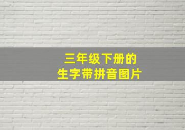 三年级下册的生字带拼音图片