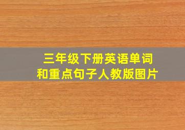 三年级下册英语单词和重点句子人教版图片