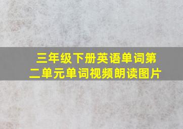 三年级下册英语单词第二单元单词视频朗读图片