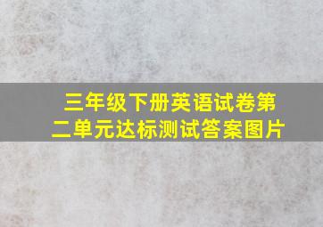 三年级下册英语试卷第二单元达标测试答案图片