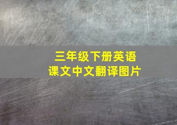 三年级下册英语课文中文翻译图片