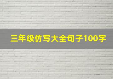 三年级仿写大全句子100字