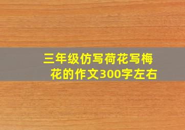 三年级仿写荷花写梅花的作文300字左右