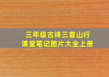 三年级古诗三首山行课堂笔记图片大全上册