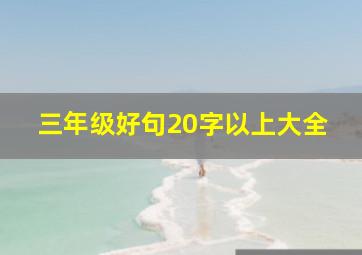 三年级好句20字以上大全