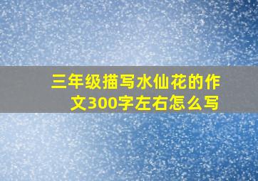 三年级描写水仙花的作文300字左右怎么写