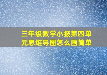 三年级数学小报第四单元思维导图怎么画简单