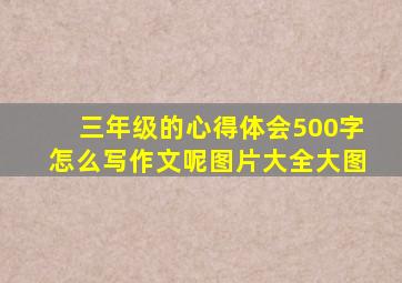 三年级的心得体会500字怎么写作文呢图片大全大图