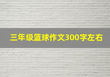 三年级篮球作文300字左右