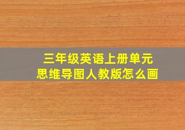 三年级英语上册单元思维导图人教版怎么画