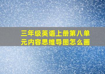 三年级英语上册第八单元内容思维导图怎么画