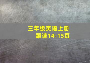 三年级英语上册跟读14-15页