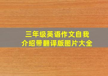 三年级英语作文自我介绍带翻译版图片大全