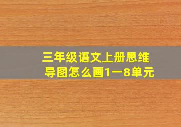 三年级语文上册思维导图怎么画1一8单元