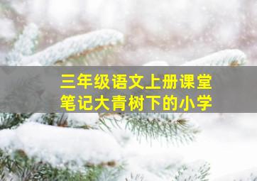 三年级语文上册课堂笔记大青树下的小学