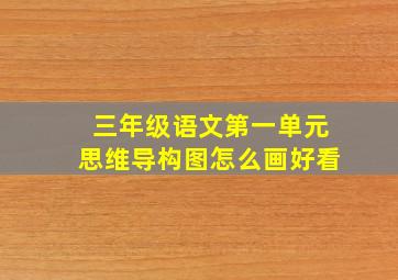 三年级语文第一单元思维导构图怎么画好看