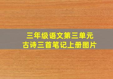 三年级语文第三单元古诗三首笔记上册图片