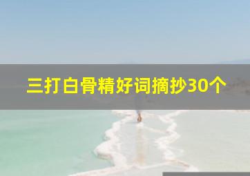 三打白骨精好词摘抄30个